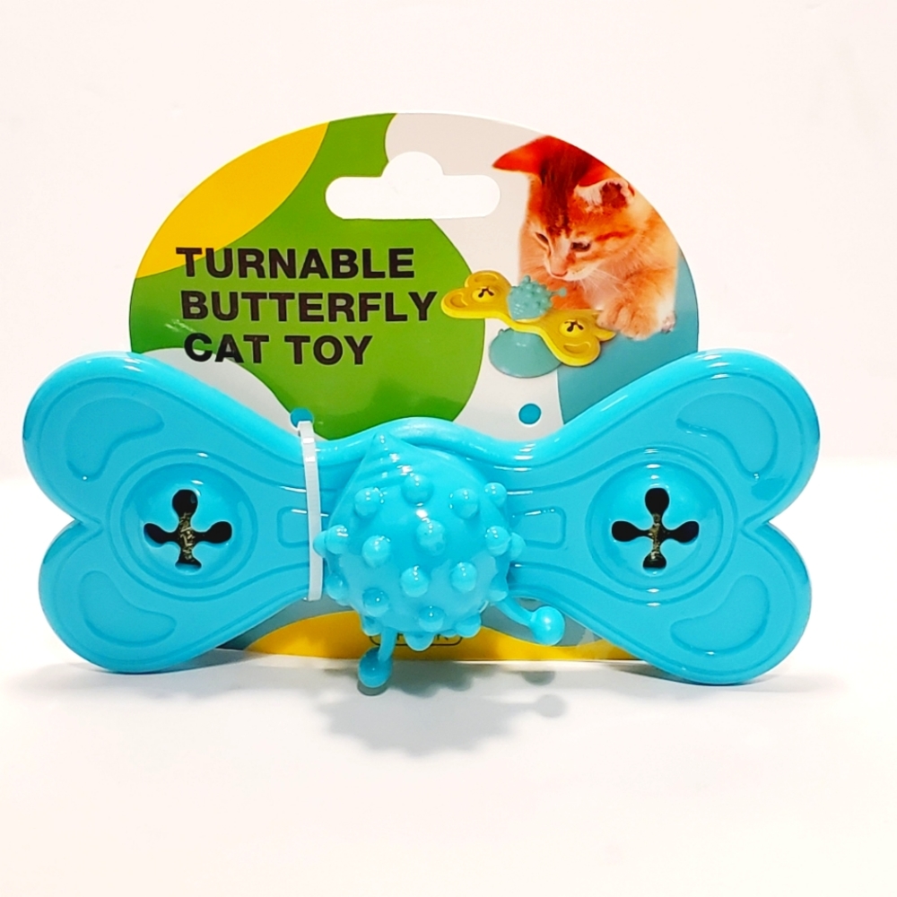 Turntable Butterfly Windmill Cat Toy